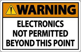 varning tecken elektronik inte tillåtet bortom detta punkt vektor