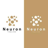 Neuron Logo, cel DNA Netzwerk Vektor, und Partikel Technologie, einfach Illustration Vorlage Design vektor