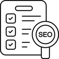 SEO Erwachsene Linie Symbole Design Stil vektor