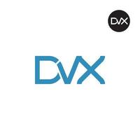 Brief dvx Monogramm Logo Design vektor