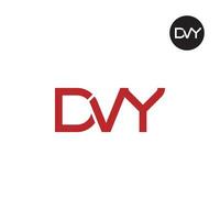 Brief dvy Monogramm Logo Design vektor