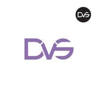 brev dvs monogram logotyp design vektor