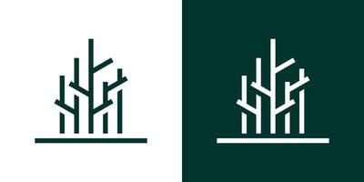 Baum Logo Design gemacht im ein abstrakt und minimalistisch Stil. vektor