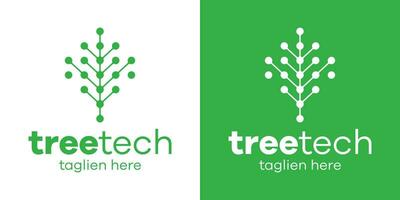 träd teknologi ikon vektor illustration