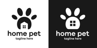 Tier Haustier und Zuhause Logo Vektor Illustration