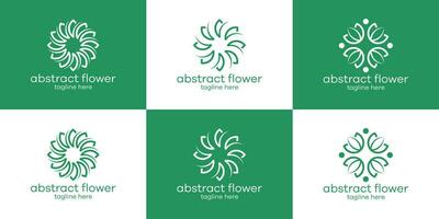 Logo Design Blatt abstrakt Symbol Vektor Illustration 3