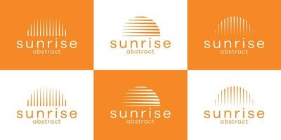 soluppgång logotyp design ikon vektor illustration