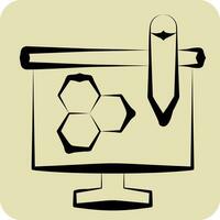 Symbol Theorie. verbunden zu Biochemie Symbol. Hand gezeichnet Stil. einfach Design editierbar. einfach Illustration vektor