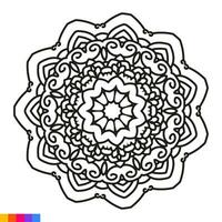 Mandala Kunst zum Färbung Buch. sauber dekorativ runden Ornament. orientalisch Muster, Vektor Illustration Färbung Buch Buchseite. kreisförmig Muster im bilden von Mandala zum Henna, mehndi, Tätowierung, Dekoration.