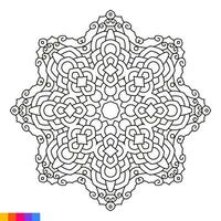 Mandala Kunst zum Färbung Buch. sauber dekorativ runden Ornament. orientalisch Muster, Vektor Illustration Färbung Buch Buchseite. kreisförmig Muster im bilden von Mandala zum Henna, mehndi, Tätowierung, Dekoration.