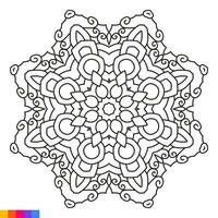 mandala konst för färg bok. rena dekorativ runda prydnad. orientalisk mönster, vektor illustration färg bok sida. cirkulär mönster i form av mandala för henna, mehndi, tatuering, dekoration.