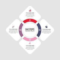 4 Optionen Schritte Infografik Vorlage Design vektor