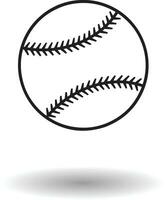 baseboll boll ikon över vit bakgrund vektor illustration. amerikan baseboll logotyp begrepp