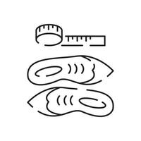 Schuster Linie Symbol. Schuh zerrissen Sohle, einzig, alleinig Symbol Vektor. Gliederung Schuh zerrissen Sohle, einzig, alleinig unterzeichnen. isoliert Kontur Symbol Illustration. vektor