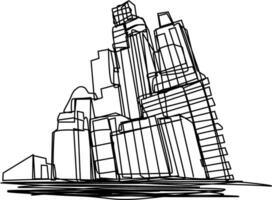 illustration av en kontor byggnader vektor