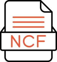 ncf fil formatera vektor ikon
