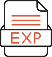 exp Datei Format Vektor Symbol