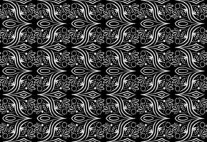 abstrakta sömlösa mönster, svart blommig vektor mönster