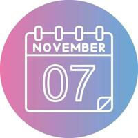 7 november vektor ikon