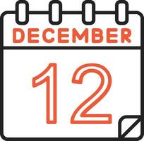 12 december vektor ikon