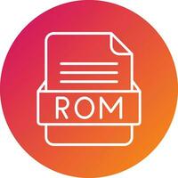 rom fil formatera vektor ikon