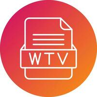 wtv fil formatera vektor ikon
