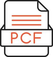 pcf Datei Format Vektor Symbol