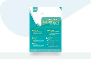medicinsk flygblad broschyr design sjukhus sjukvård baner flygblad mall vektor