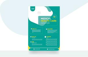 medizinisch Flyer Broschüre Design Krankenhaus Gesundheitswesen Banner Flyer Vorlage vektor
