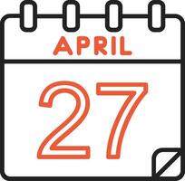 27 april vektor ikon