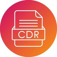 CDR fil formatera vektor ikon