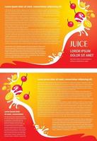 fruktjuice element broschyr design vektor