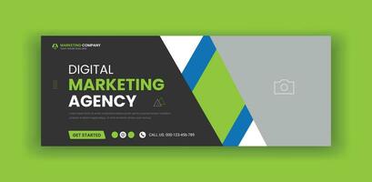 Digital Marketing Agentur Sozial Medien Startseite Banner Vorlage vektor