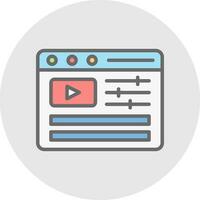 Design von Vektorsymbolen für die Videobearbeitung vektor