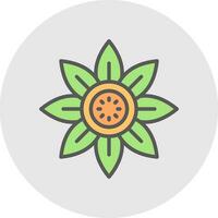 Sonnenblumen-Vektor-Icon-Design vektor