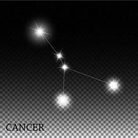 Krebs-Sternzeichen der schönen hellen Sterne-Vektorillustration vektor