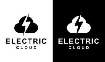 Illustration Vektorgrafik der Logo-Vorlage Wolke elektrischer Blitz Blitz Blitz bolt vektor