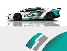 sport bil dekal wrap design vektor