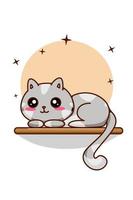 süße und lustige Katzen-Cartoon-Illustration vektor