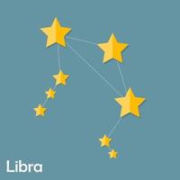 libra stjärntecken av de vackra ljusa stjärnorna vektorillustration vektor