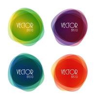 uppsättning runda cirkel färgglada vektorformer vektor