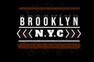 brooklyn new york city typografi design vektor