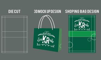 handla väska mockup. tom papper påsar. handla produkt paket för företags- varumärke mall. vektor