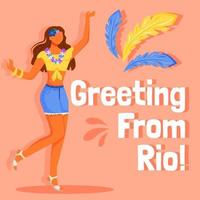 brasilien karneval social media post mockup vektor