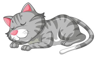 En kattkaraktär som sover vektor