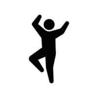 Tänzer Tanzen Symbol. Mensch Figur, Tanzen Bewegung. Gymnastik Aktivitäten zum Symbol Gesundheit und Fitness Gemeinschaft. Sport Symbol. Vektor Illustration Design.