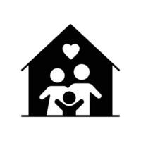 Lycklig familj ikon. platt stil. mamma, pappa, och barn av föräldrar symbol för din webb webbplats design, logotyp, app, ui. vektor illustration design.