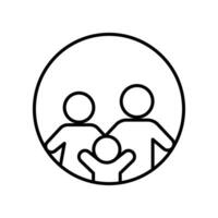 glücklich Familie Symbol. eben Stil. Mutter, Papa, und Kind von Eltern Symbol zum Ihre Netz Seite? ˅ Design, Logo, Anwendung, ui. Vektor Illustration Design.