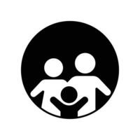 glücklich Familie Symbol. eben Stil. Mutter, Papa, und Kind von Eltern Symbol zum Ihre Netz Seite? ˅ Design, Logo, Anwendung, ui. Vektor Illustration Design.