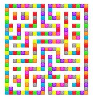 quadratisches Labyrinth-Spielzeug-Labyrinth-Spiel für Kinder. Labyrinth vektor